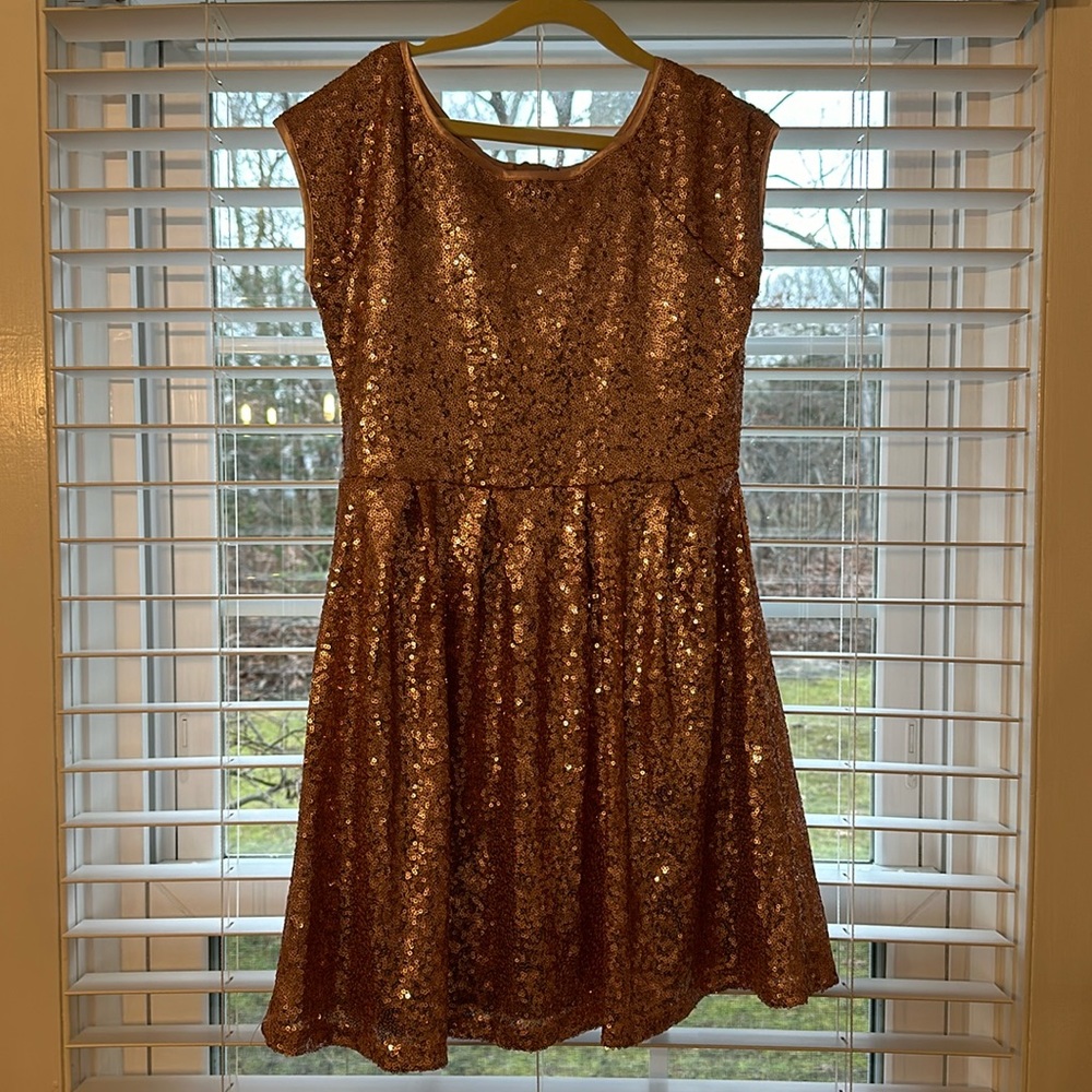 Rose Gold Party Sequin Dress 👸🏻